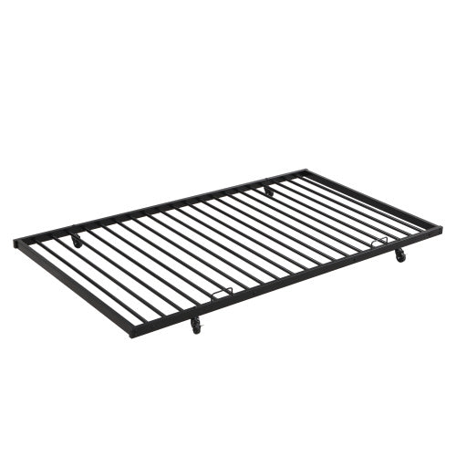 Twin Over Full With Trundle Metal Bunk Bed , No Box Spring Needed, Easy Assemble - ACCA General Merchandise