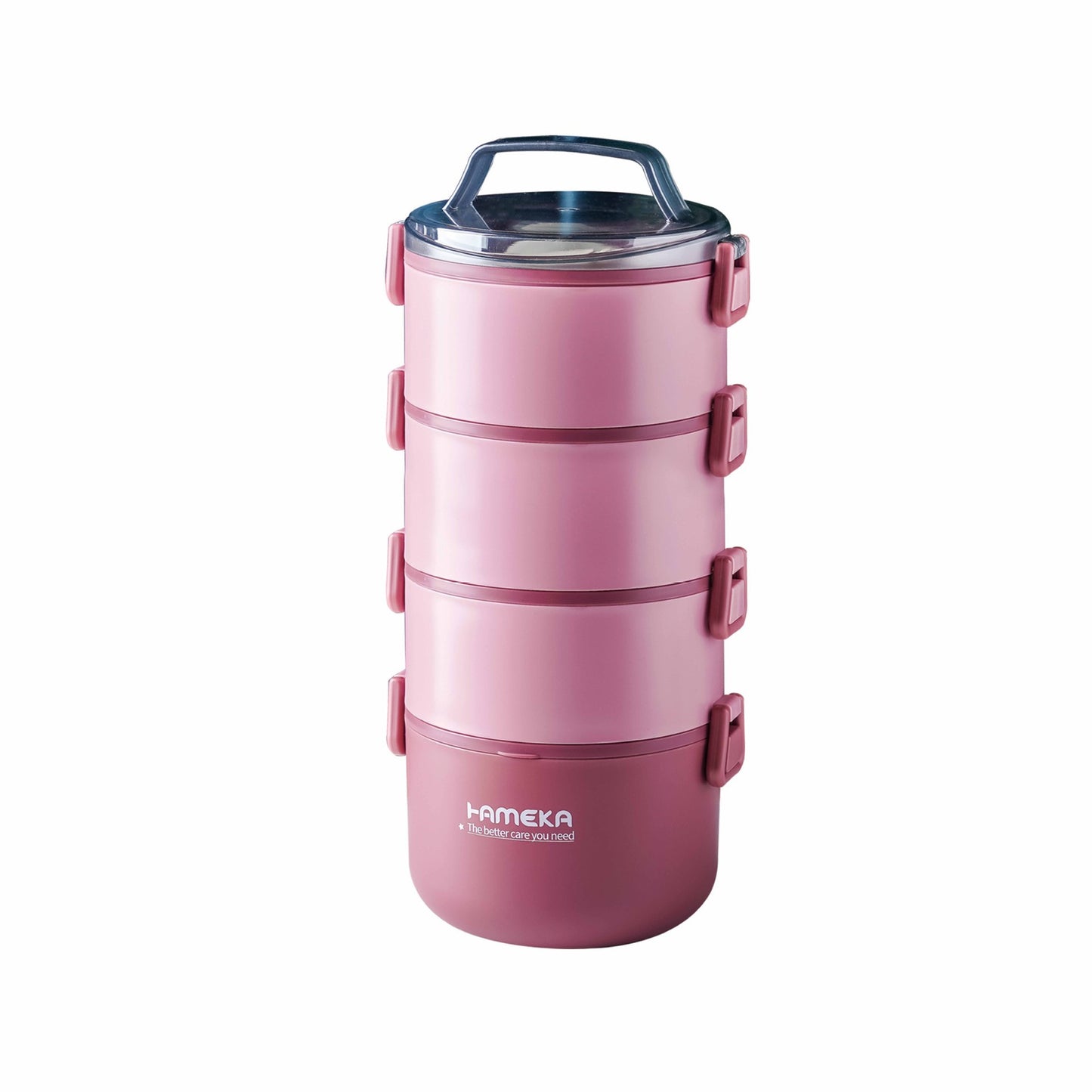 Round 304 Stainless Steel Barrel Multi-layer Lunch Box Insulated Barrel