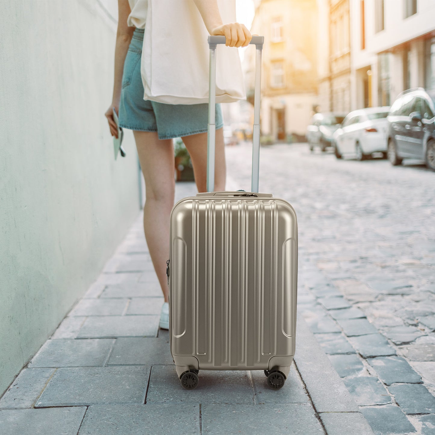 Two-piece Set 20 Inch Expandable With 14 Inch Suitcase