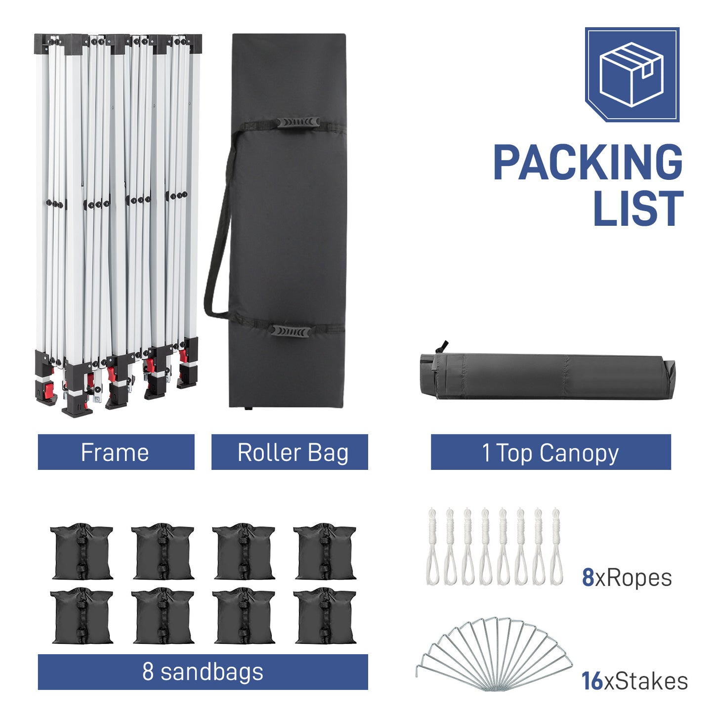 10x30ft Dark Grey, No Fence, Folding Shed Oxford Cloth White Spray Plastic Frame With 8 Sandbags With Tug Bag