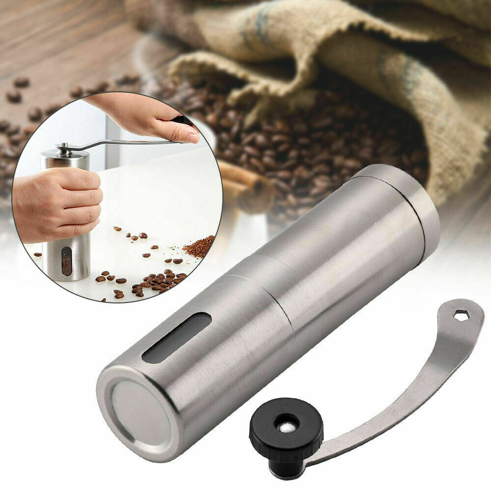 Portable Manual Coffee Grinder Stainless Steel with Ceramic Burr Bean Mill
