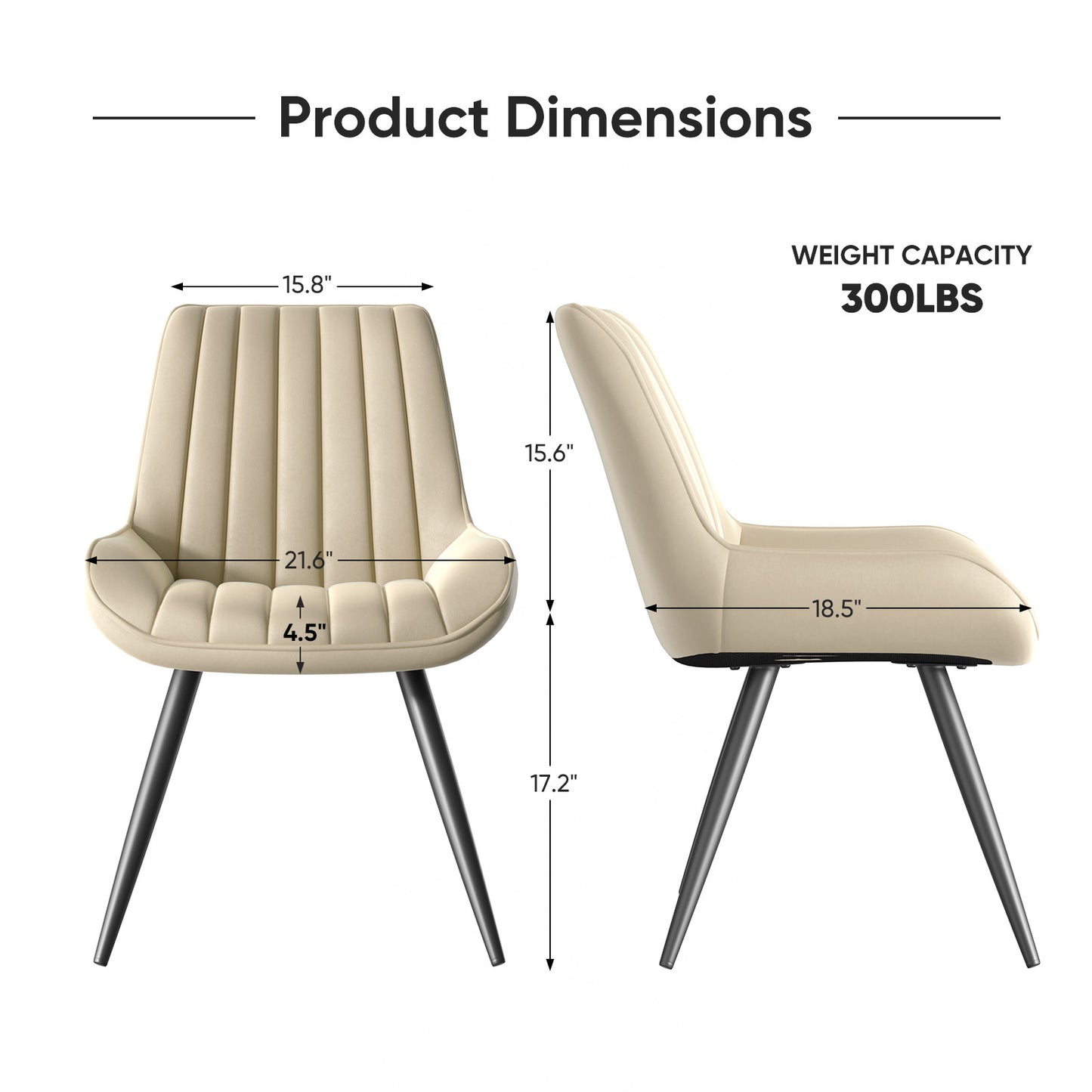 Soft Suede Fabric Cushioned Chairs with Rectangular Dinner Table