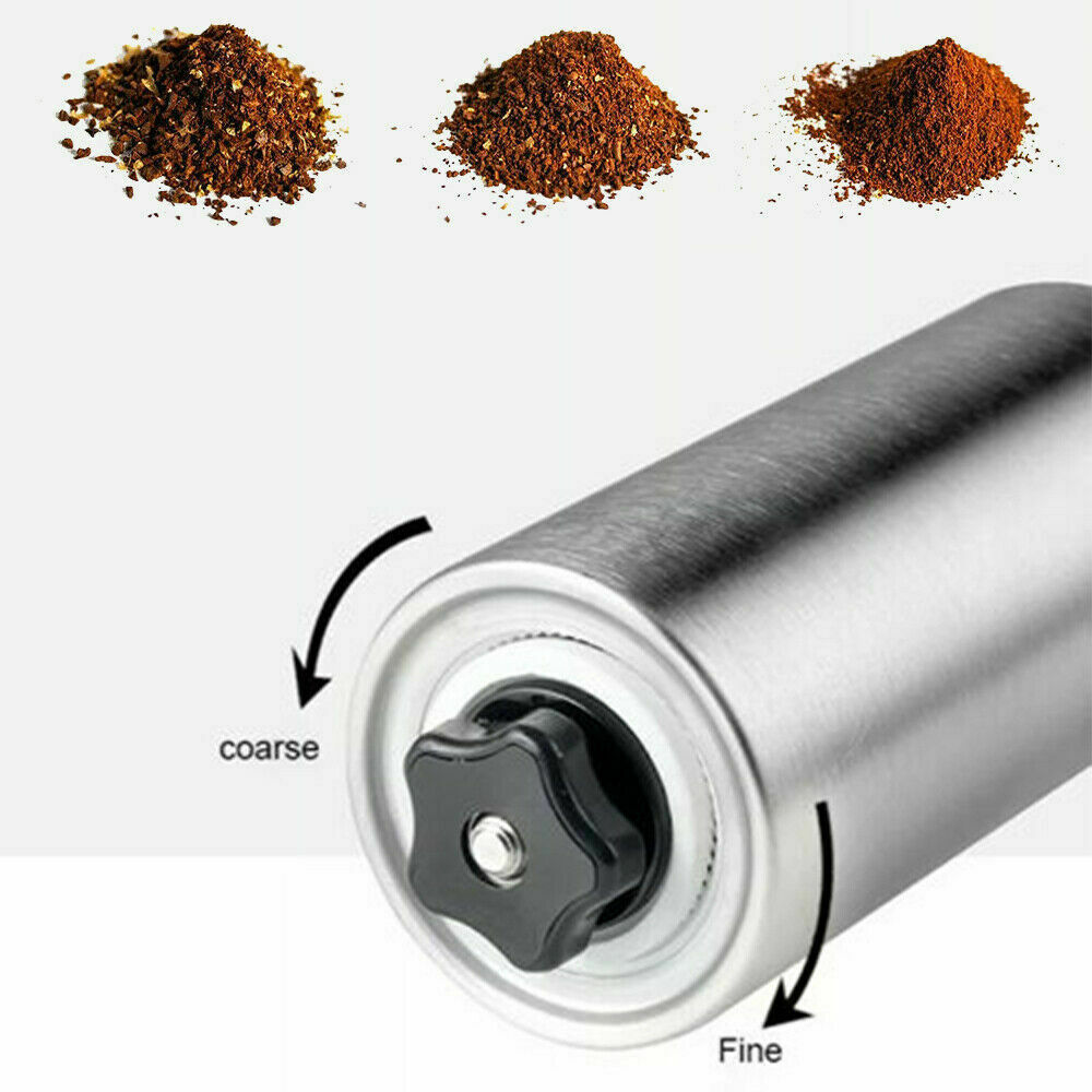 Portable Manual Coffee Grinder Stainless Steel with Ceramic Burr Bean Mill