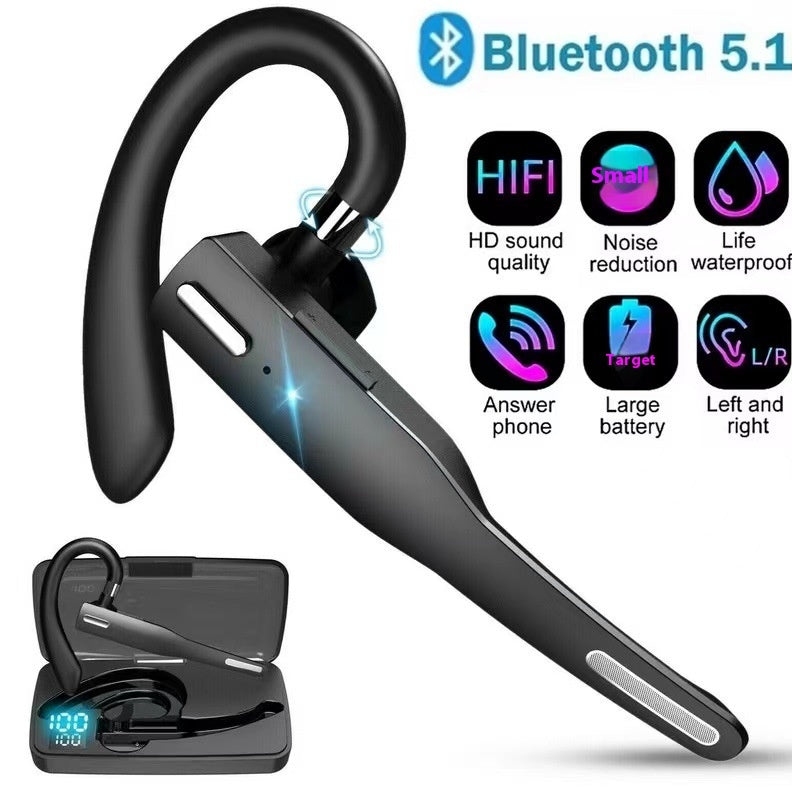 Business Ear-mounted Single-ear Bluetooth Headset Call Noise Reduction