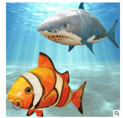 Remote Control Shark Toys Air Swimming Fish Infrared RC Air Balloons Inflatable RC Flying Air Plane Kids Toys - ACCA General Merchandise