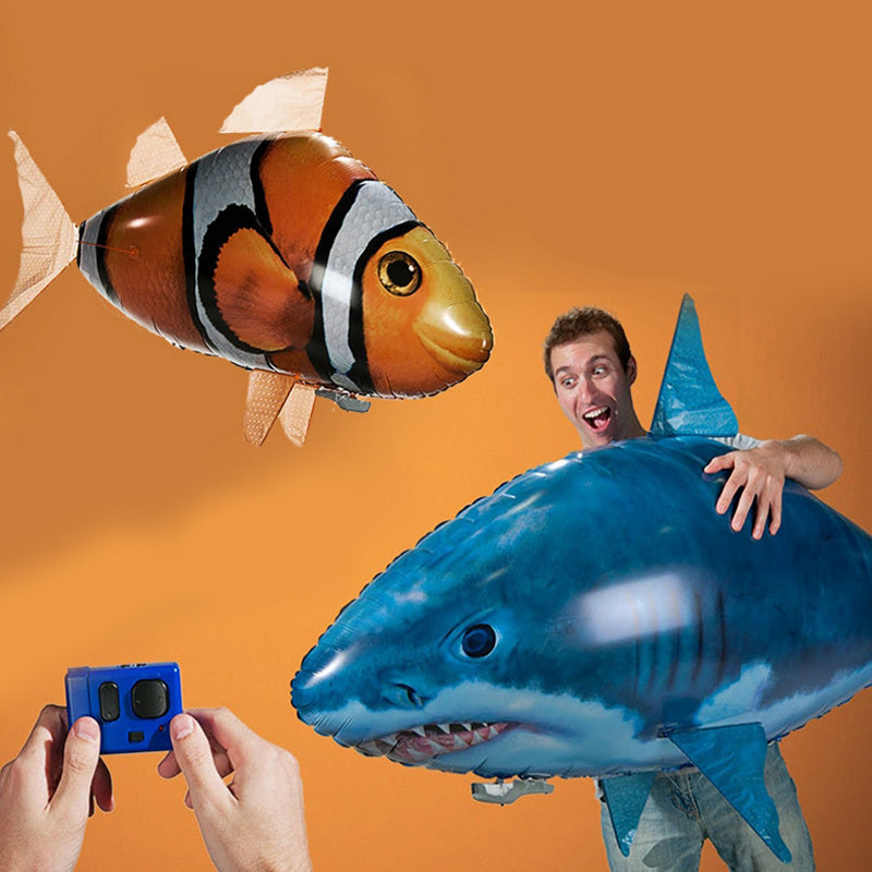 Remote Control Shark Toys Air Swimming Fish Infrared RC Air Balloons Inflatable RC Flying Air Plane Kids Toys - ACCA General Merchandise