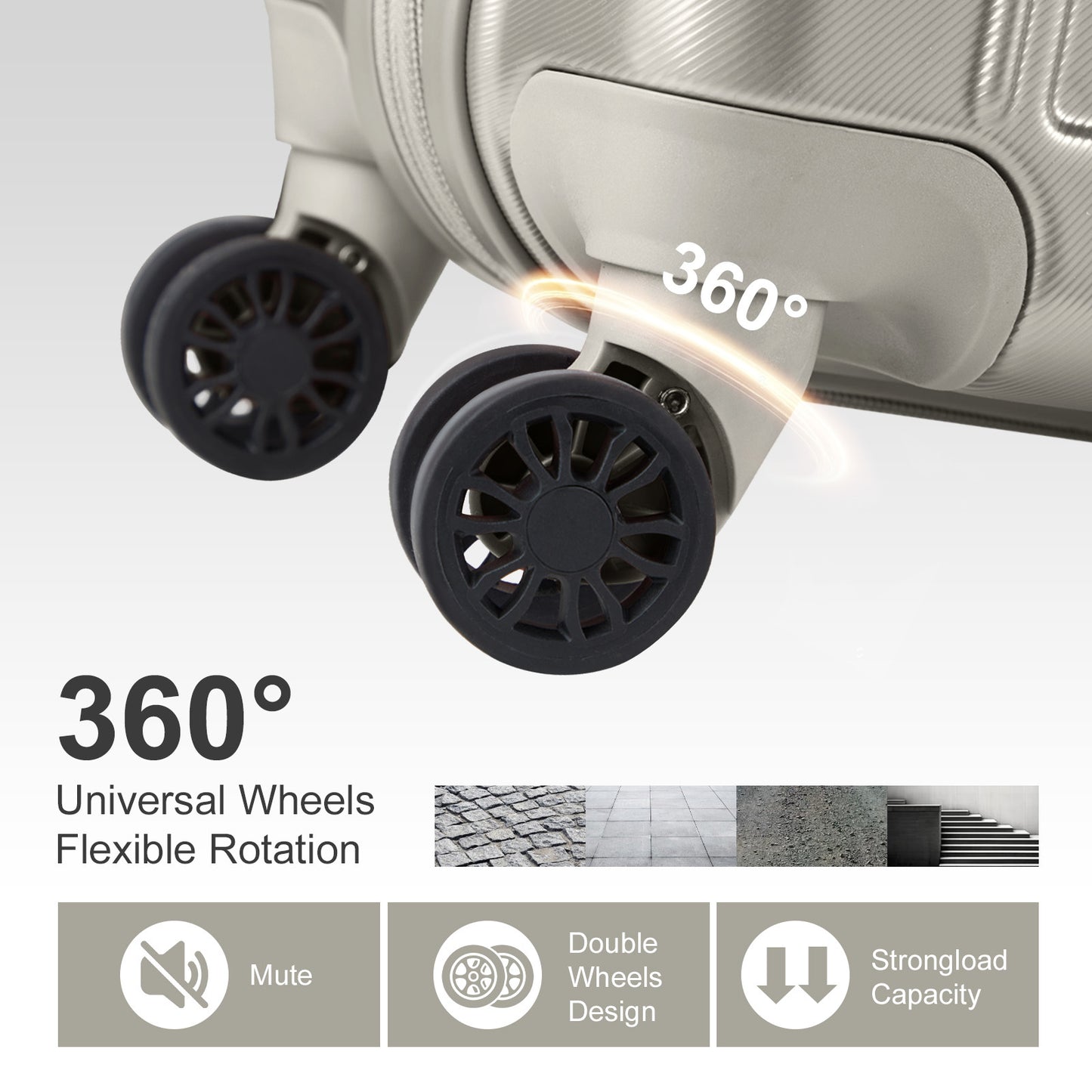 Two-piece Set 20 Inch Expandable With 14 Inch Suitcase