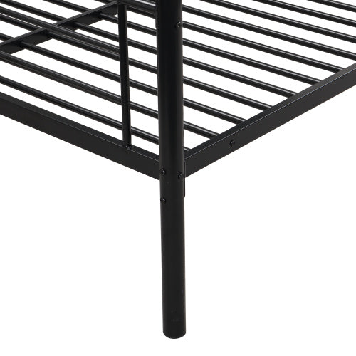 Twin Over Full With Trundle Metal Bunk Bed , No Box Spring Needed, Easy Assemble - ACCA General Merchandise