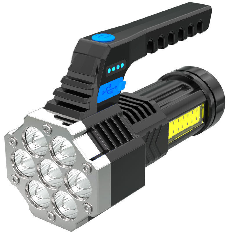 1-2Pcs Super Bright High Power LED Rechargeable Flashlight