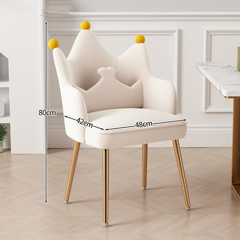 Light Luxury Dressing Stool Home Dining Chair Backrest Petals