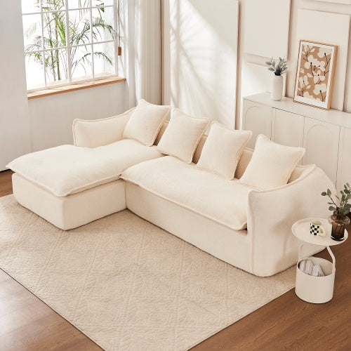 L-Shape Sofa Couch with Chaise Home Furniture Sleeper Sectional Sofa For Apartment, Office Left Hand Facing