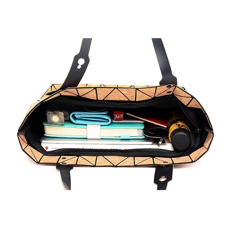 Wood grain handbag
