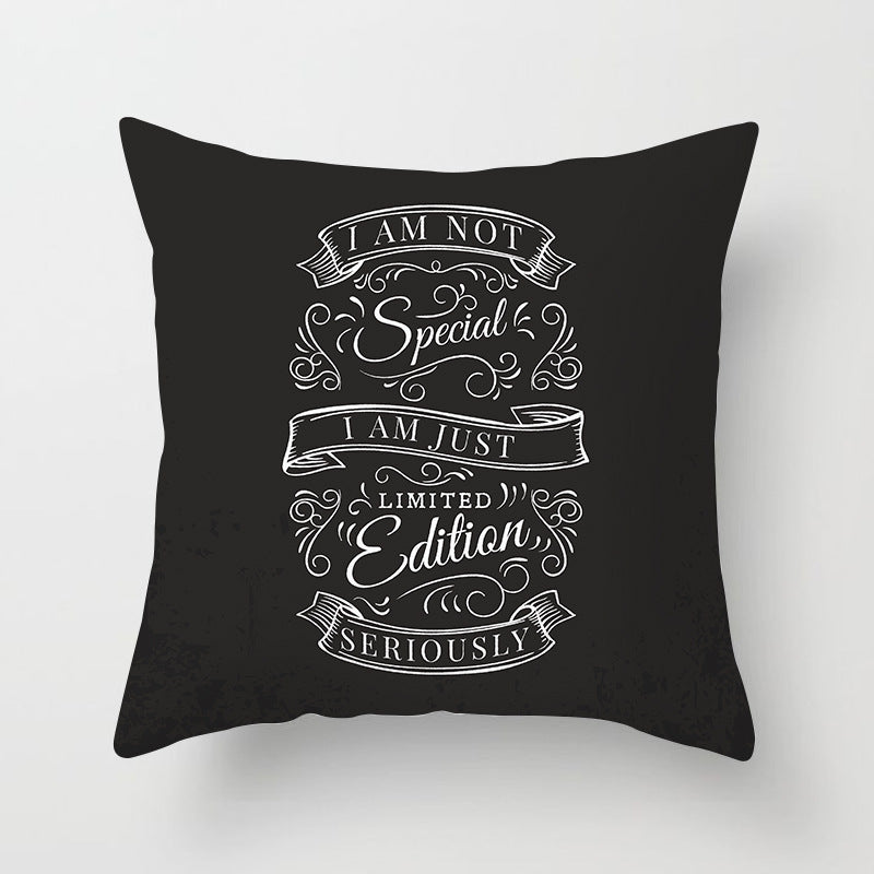 Modern letter watercolor digital printing pillowcase