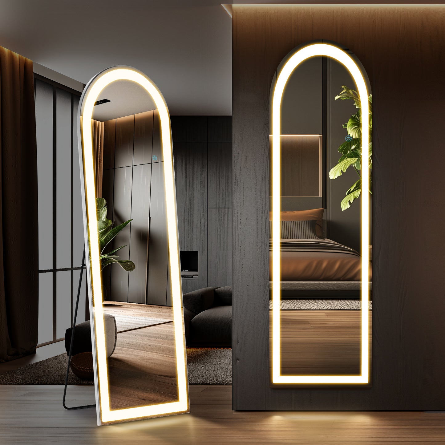 LED Vanity Mirror with 3- Color Lighting - Touch Control Lighted Makeup Mirror