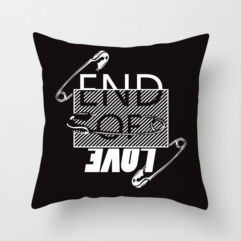 Modern letter watercolor digital printing pillowcase