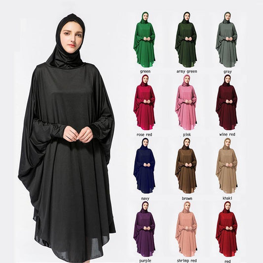 Muslim worship service bat robe with hijab
