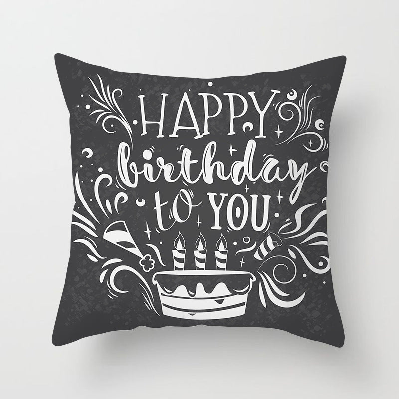 Modern letter watercolor digital printing pillowcase