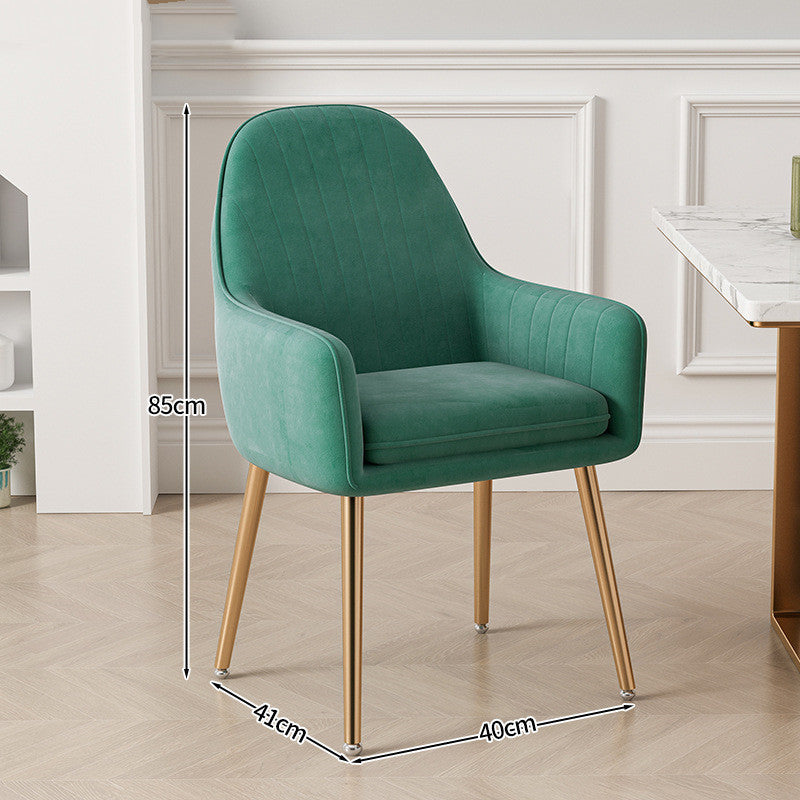 Light Luxury Dressing Stool Home Dining Chair Backrest Petals