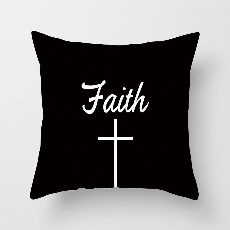 Modern letter watercolor digital printing pillowcase