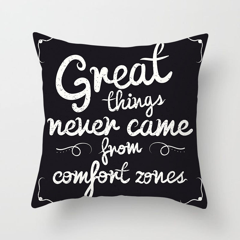 Modern letter watercolor digital printing pillowcase