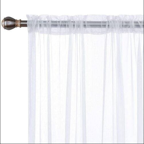 Curtain Fabric Lace Tulle Sheer Panel Drape Divider Door Window Curtain White