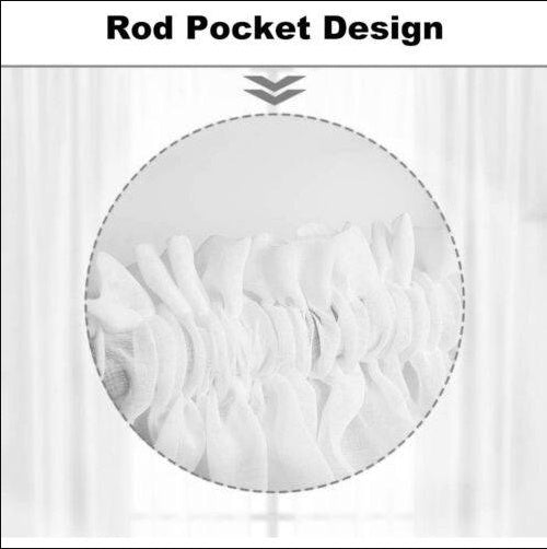 Curtain Fabric Lace Tulle Sheer Panel Drape Divider Door Window Curtain White