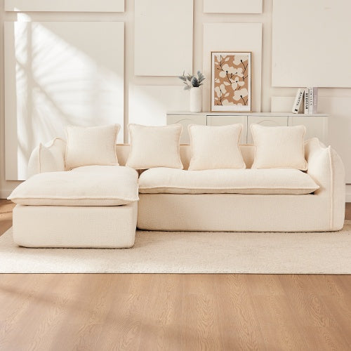 L-Shape Sofa Couch with Chaise Home Furniture Sleeper Sectional Sofa For Apartment, Office Left Hand Facing
