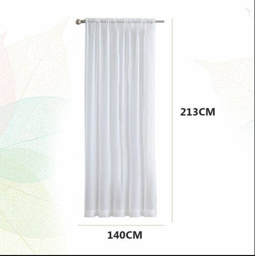 Curtain Fabric Lace Tulle Sheer Panel Drape Divider Door Window Curtain White