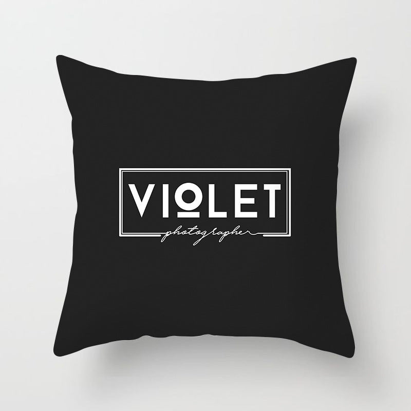 Modern letter watercolor digital printing pillowcase