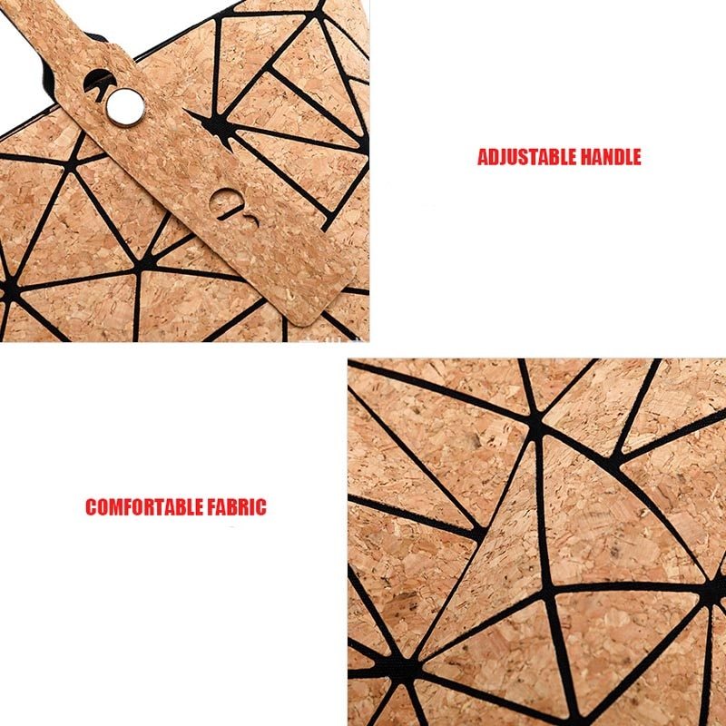 Wood grain handbag