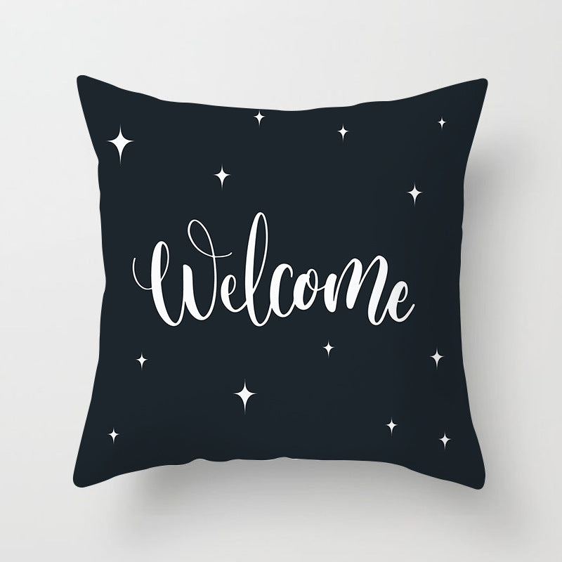 Modern letter watercolor digital printing pillowcase