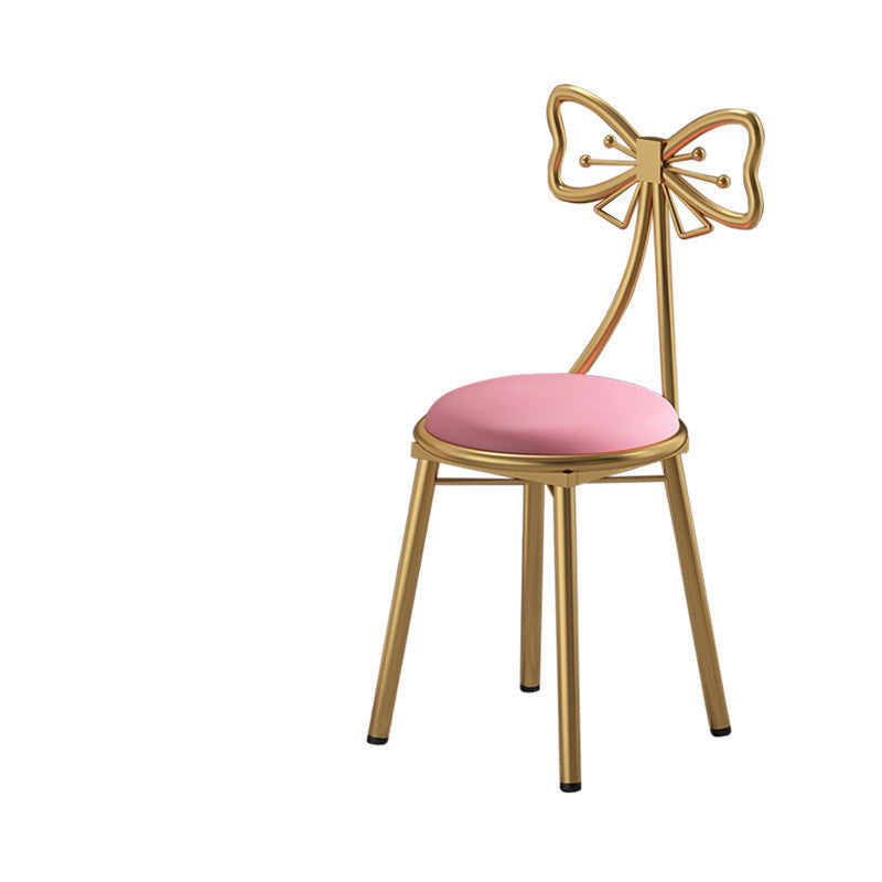 Light Luxury Dressing Stool Home Dining Chair Backrest Petals