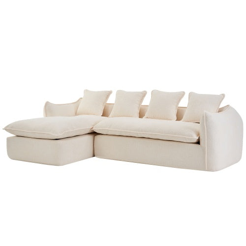 L-Shape Sofa Couch with Chaise Home Furniture Sleeper Sectional Sofa For Apartment, Office Left Hand Facing