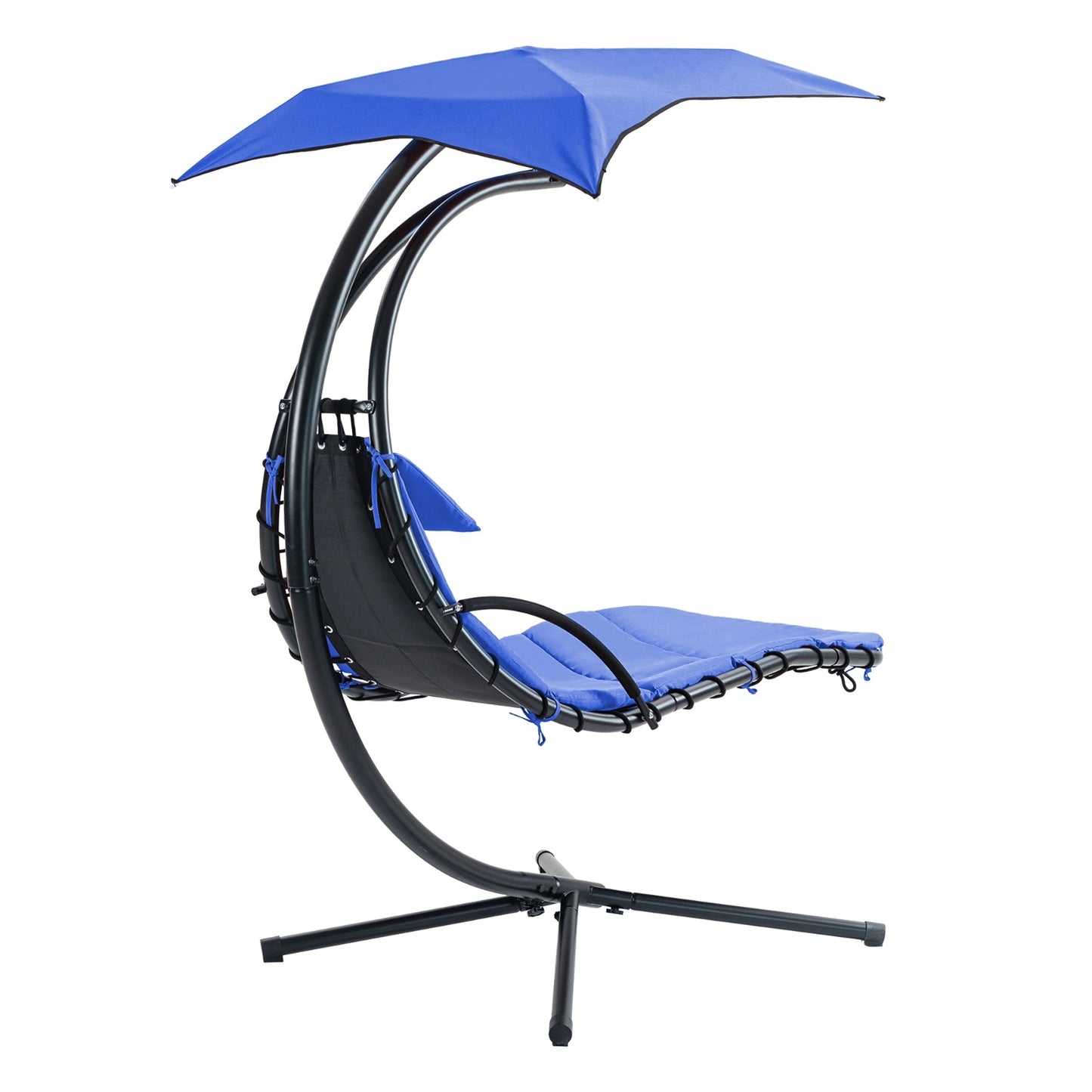 Outdoor Swing Chair with Built-in Pillow