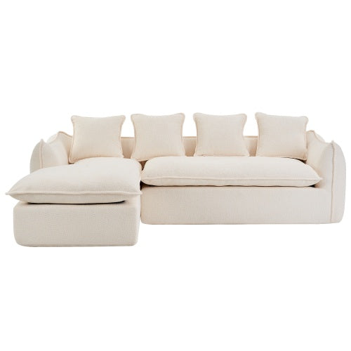 L-Shape Sofa Couch with Chaise Home Furniture Sleeper Sectional Sofa For Apartment, Office Left Hand Facing