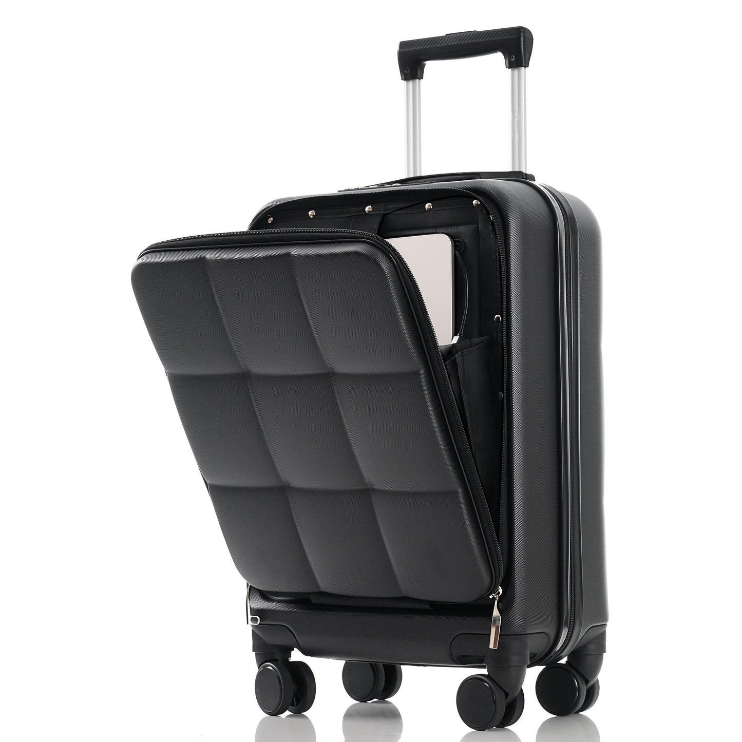 ABS Hard-shell Suitcase With Spinner Wheels, Cup Holders