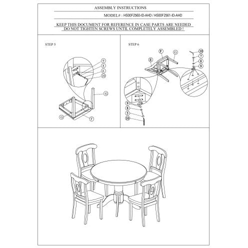Dining Room 5pc Set Round Table 4x Side Chairs Cushion Fabric Upholstery Seat Rubberwood Black Color Furniture