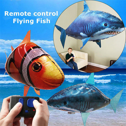 Remote Control Shark Toys Air Swimming Fish Infrared RC Air Balloons Inflatable RC Flying Air Plane Kids Toys - ACCA General  Merchandise